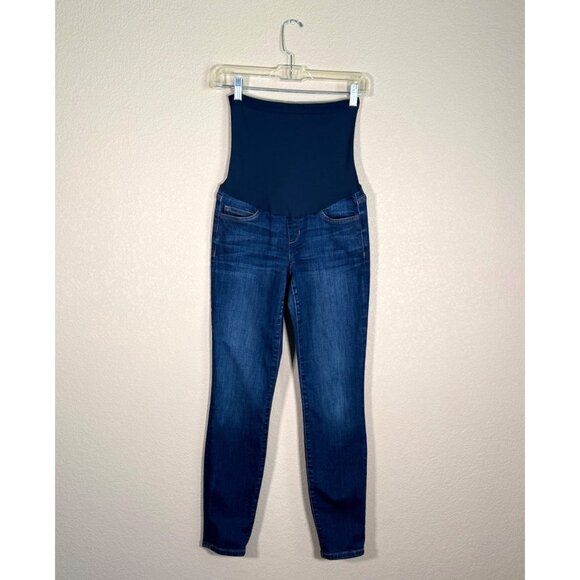 Joe's Maternity Jeans The Icon Mid Rise Stretch Skinny Ankle Dark wash - Picture 3 of 9